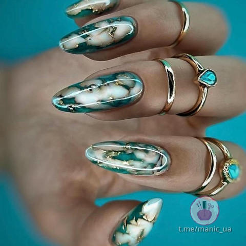 😍 Мармурова абстракція Ідеї Манікюру 💅